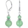 Bling Jewelry Resin Drop Earrings In Green