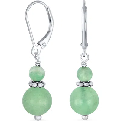 Bling Jewelry Resin Drop Earrings In Green