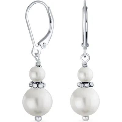 Bling Jewelry Resin Drop Earrings In Grey