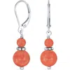 Bling Jewelry Resin Drop Earrings In Orange