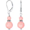 Bling Jewelry Resin Drop Earrings In Pink