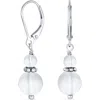 Bling Jewelry Resin Drop Earrings In White