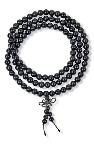 Bling Jewelry Set Of 3 Onyx Bead Stretch Bracelets In Black