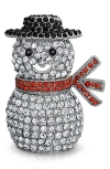 Bling Jewelry Snowman Pin In Metallic