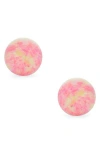 Bling Jewelry Sterling Silver 6mm Created Opal Ball Stud Earrings In Light Pink