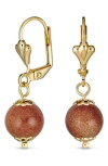 Bling Jewelry Stone Drop Earrings In Brown