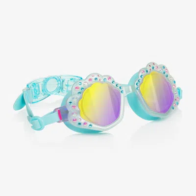 Bling2o Kids'  Girls Aqua Blue Sea Shell Swimming Goggles In Multi