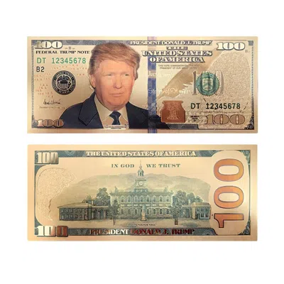 Blinkee 100 Usd President Donald Trump Collectible Plated Fake Bank Note Gold