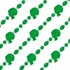 Blinkee 32 In. Football Helmet Bead Necklace Green - Pack Of 12