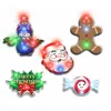 Blinkee Assorted Color Christmas 2 Flashing Body Light Lapel Pins - Pack Of 25 In Multi