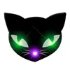 Blinkee Black Kitty Cat Glowing Green Spooky Halloween Eyes Flashing Blinky Light Necklace