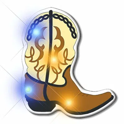 Blinkee Brown Cowboy Boot Flashing Body Light Lapel Pins