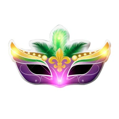 Blinkee Carnival New Orleans Mardi Gras Mask Flashing Body Light Lapel Pins