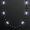 Blinkee Classy Led Fancy Beads Necklace Black White & Silver