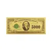 Blinkee Five Thousand Us Dollars 24k Gold Plated Collectible Fake Banknotes For Decoration