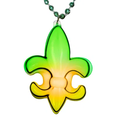 Blinkee Fleur De Lis Led Charm On Mardi Gras Beads