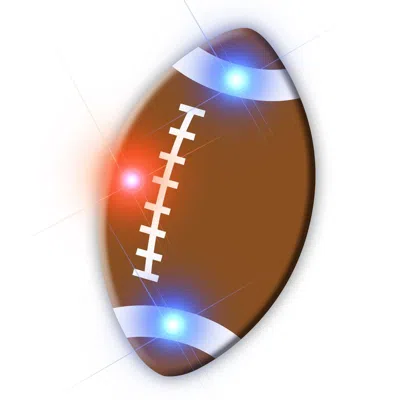 Blinkee Football Flashing Body Light Lapel Pins - 2 Blue & 3 Red