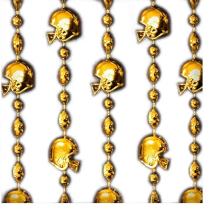 Blinkee Football Helmet Bead Necklaces Gold - Pack Of 12