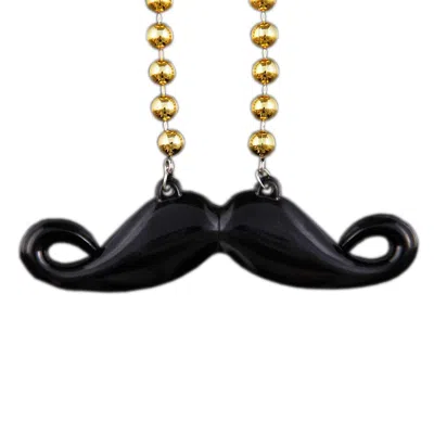 Blinkee Funky Mustache Beaded Necklace - Pack Of 12