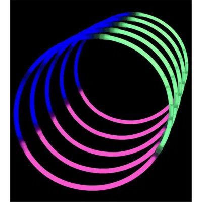 Blinkee Glow Necklace Tri Color Tube Of Fifty Pink Blue & Green