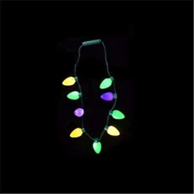 Blinkee Huge Old School Mardi Gras Light Bulb Necklace