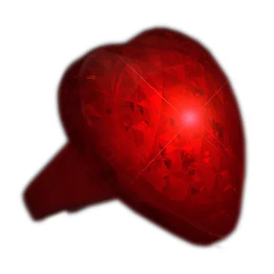 Blinkee Huge Pulsing Heart Gem Light Up Ring Red