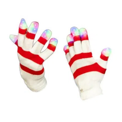 Blinkee Knitted Candy Cane Gloves With Multicolor Leds