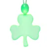 Blinkee Large Green Shamrock Led Acrylic Necklace