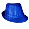 Blinkee Led Flashing Fedora Hat With Sequins Blue