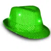 Blinkee Led Flashing Fedora Hat With Sequins Green