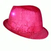 Blinkee Led Flashing Fedora Hat With Sequins Pink