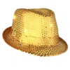 Blinkee Led Flashing Light Up Fedora Hat With Gold Sequins