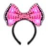 Blinkee Led Pink Sequin Bow Tie Headband