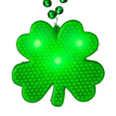 Blinkee Led Shamrock Beaded Necklace Green