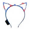 Blinkee Light Up Cat Ears Starlight Patriotic Headband