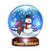 Blinkee Light Up Christmas Happy Holidays Snowman Globe Body Light Pin