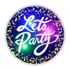 Blinkee Light Up Flashing Lets Party Blinky Badge Pin
