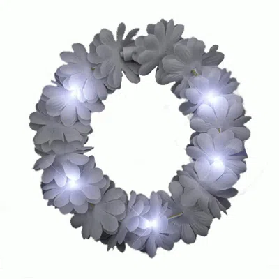Blinkee Light Up Flashing Wedding White Flower Princess Angel Halo Crown Headband