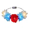 Blinkee Light Up Flower Crown Headpiece For Memorial Day 4th Of July Red White & Blue
