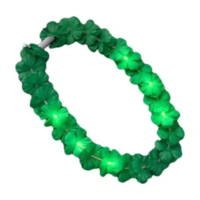 Blinkee Light Up Hawaiian Flower Lei Necklace Green