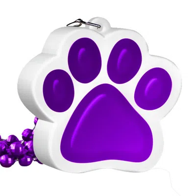 Blinkee Light Up Purple Paw Print Charm Necklace