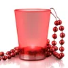Blinkee Light Up Red Shot Glass On Red Beaded Necklaces