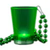 Blinkee Light Up Shot Glass On Beaded Necklaces, Green