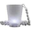 Blinkee Light Up White Shot Glass On White Beaded Necklaces
