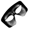 Blinkee Masquerade Black Non-light Up Metallic Mask Mardi Gras