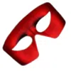 Blinkee Masquerade Red Non-light Up Metallic Mask Mardi Gras