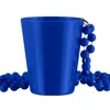 Blinkee Non Light Up Blue Shot Glass On Blue Beaded Necklace