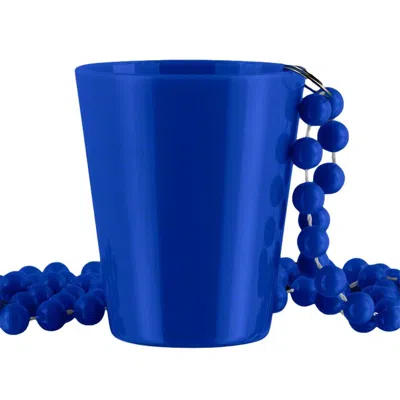 Blinkee Non Light Up Blue Shot Glass On Blue Beaded Necklace