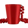 Blinkee Non Light Up Red Shot Glass On Red Beaded Necklace