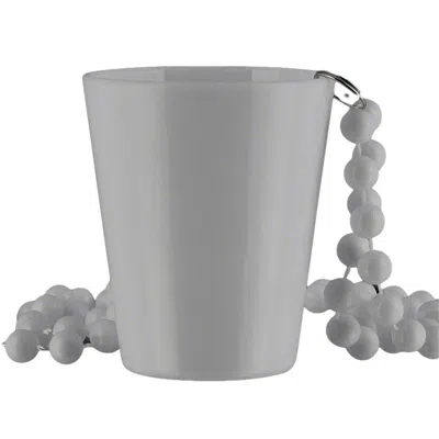 Blinkee Non Light Up White Shot Glass On White Beaded Necklace